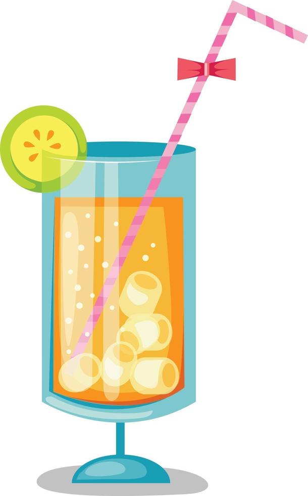 jugo de naranja aislado sobre fondo blanco vector