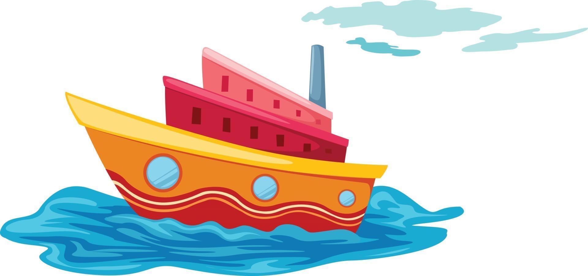 Illustration of isolated yacht vector