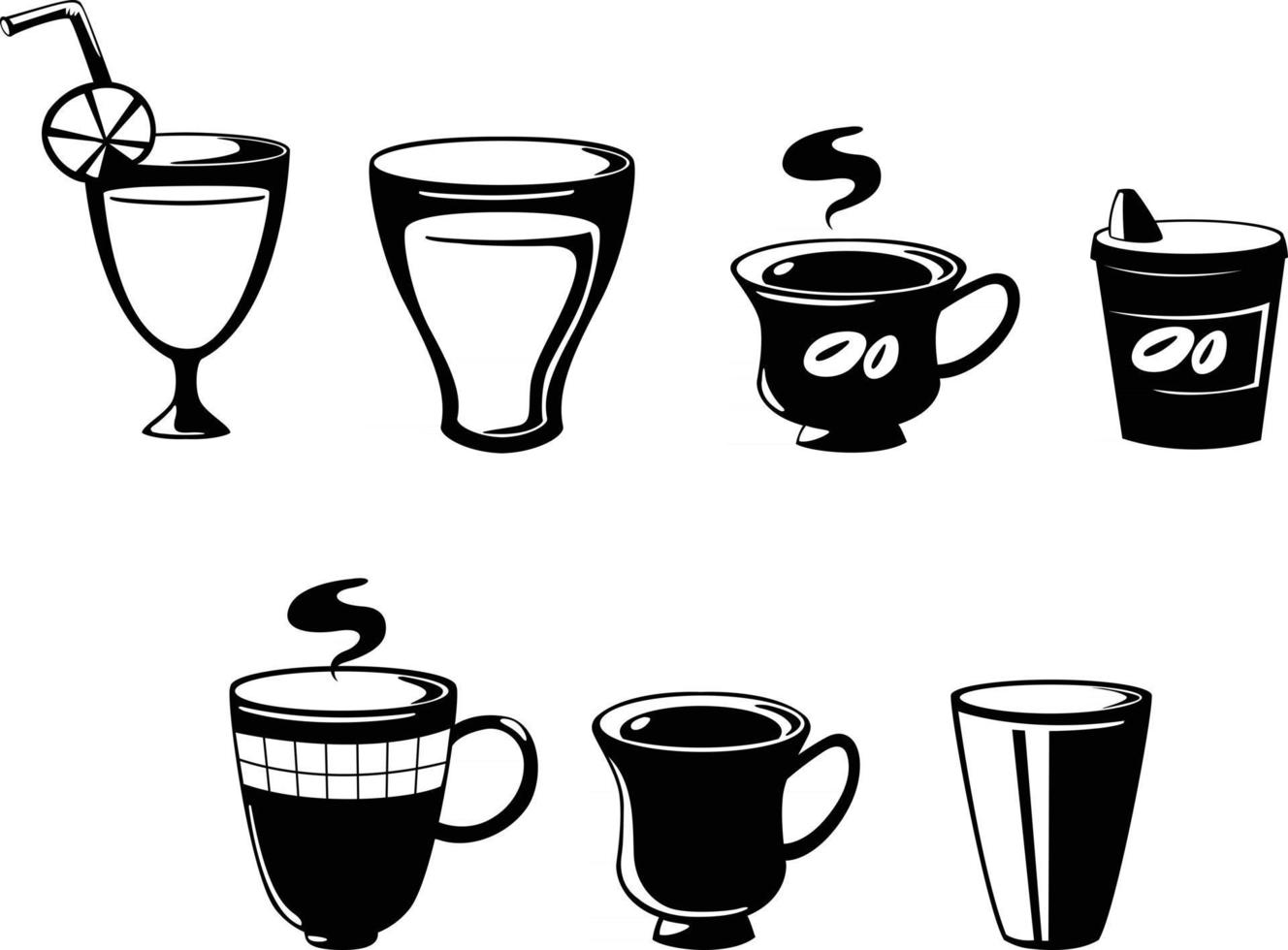 Illustration of isolated set drink vector