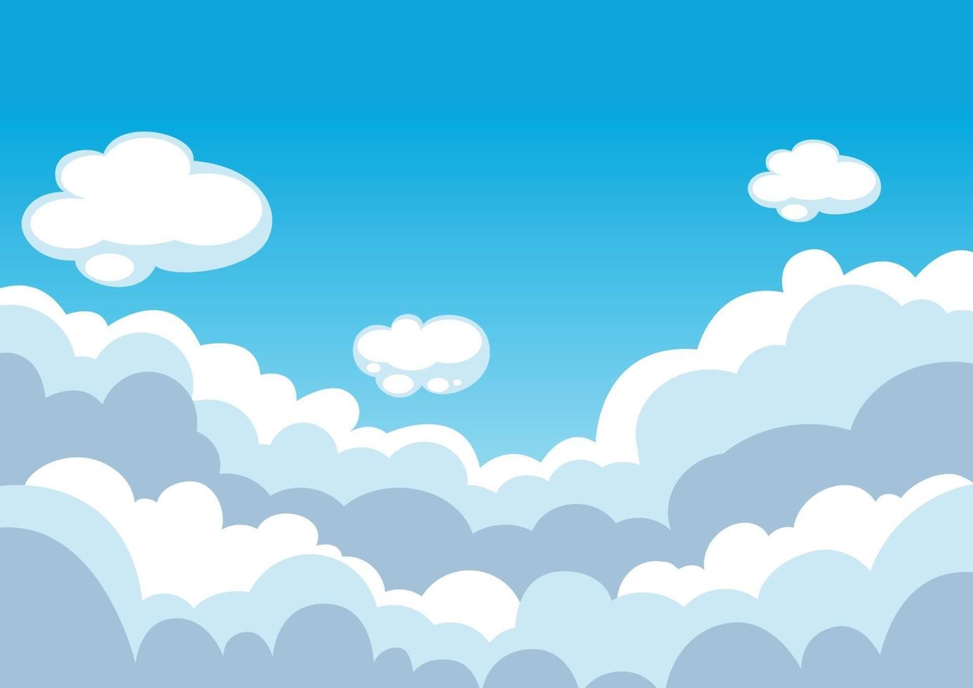 Blue sky with clouds background vector