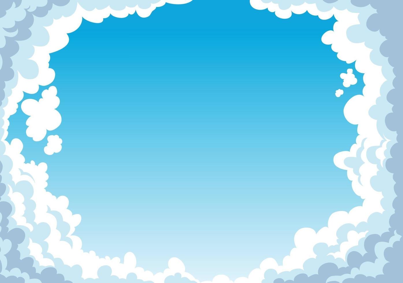 Blue sky with clouds background vector