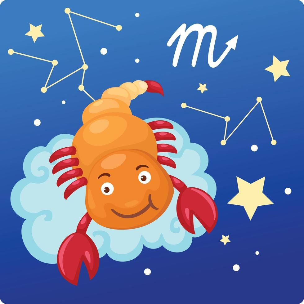 Zodiac signs - scorpio Illustration vector