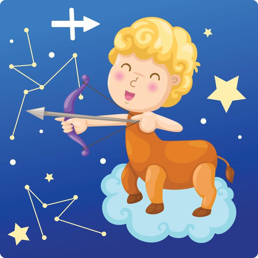 Zodiac signs -Sagittarius IIllustration vector