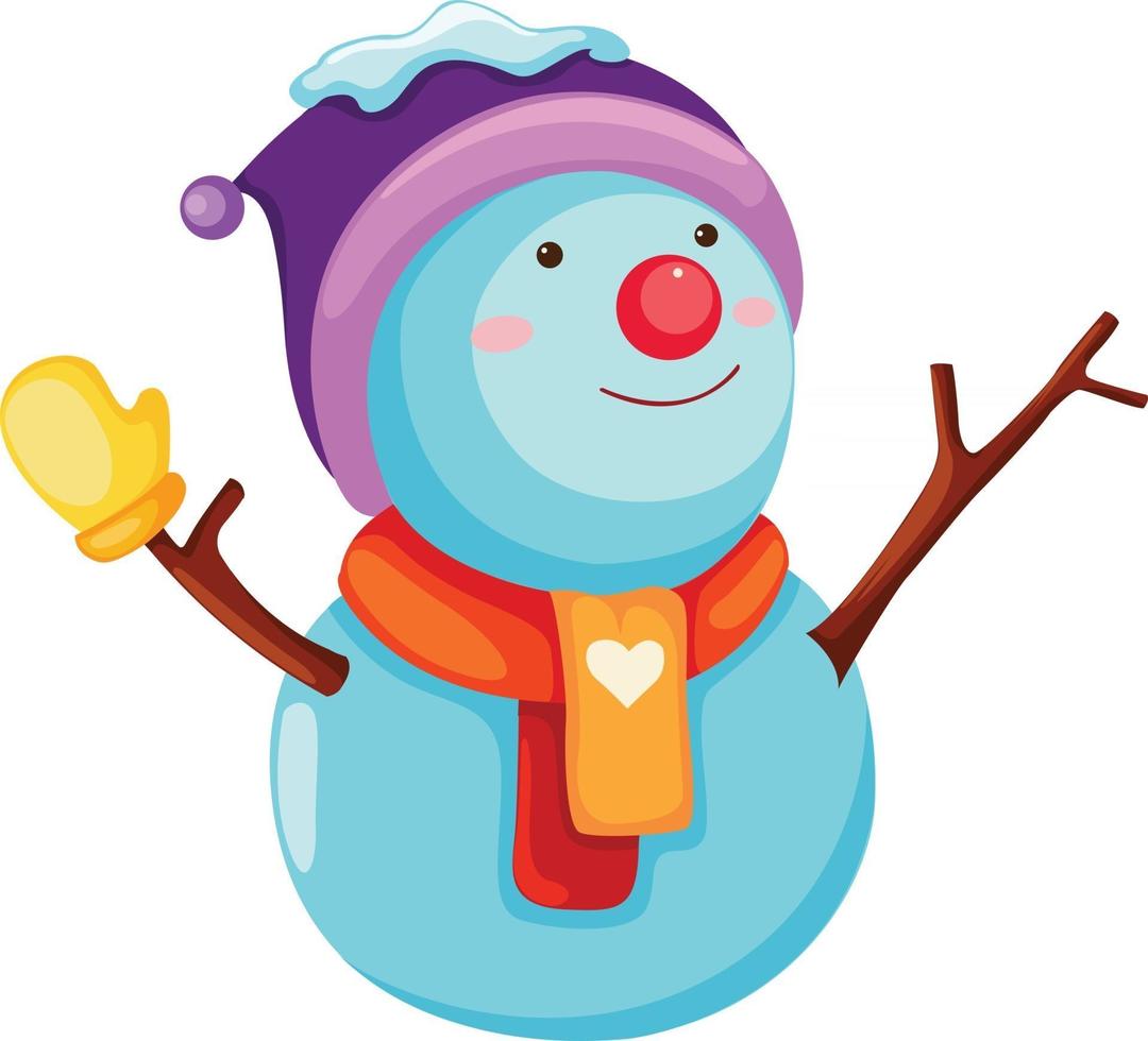 Snowman.illustration on white background vector
