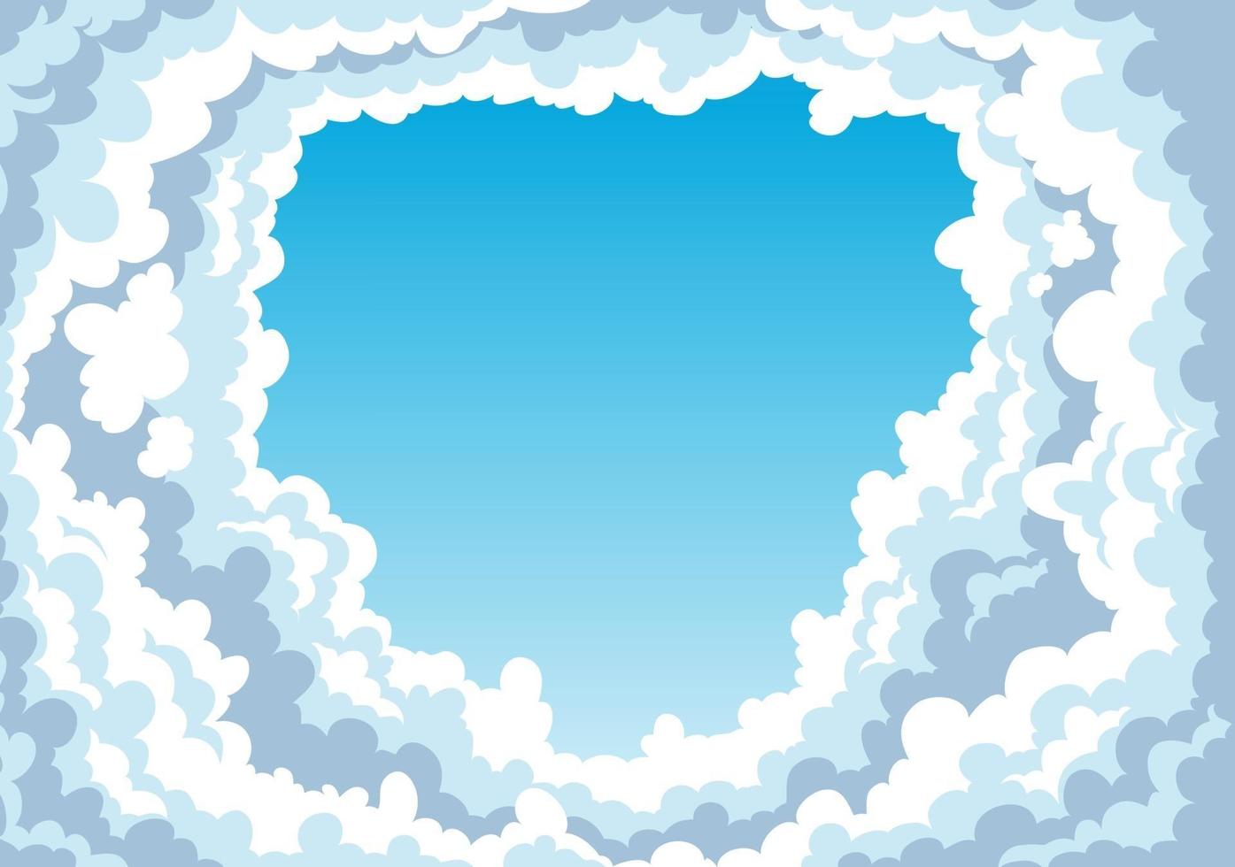 Blue sky with clouds background vector