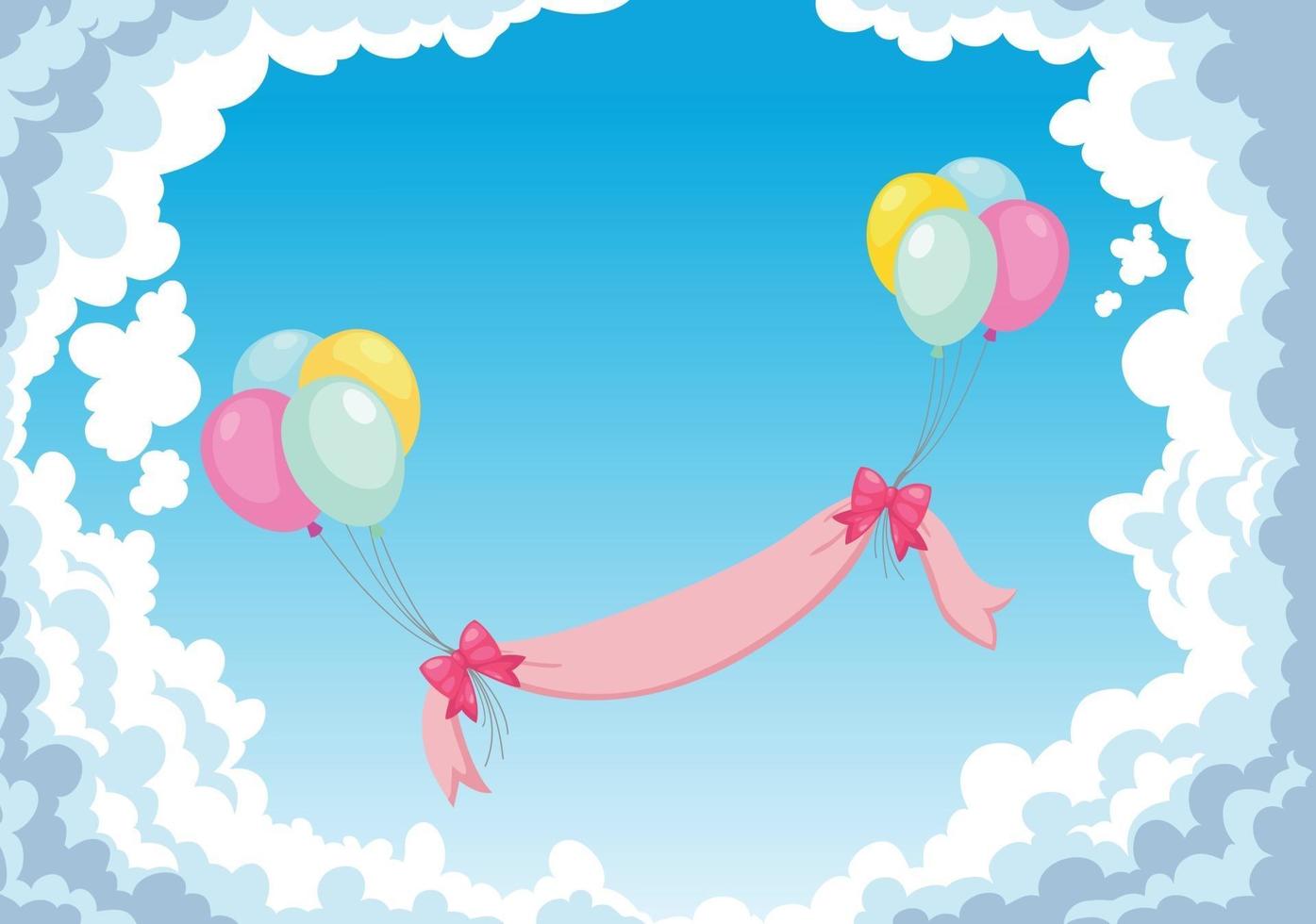 Balloon in the sky texture vector