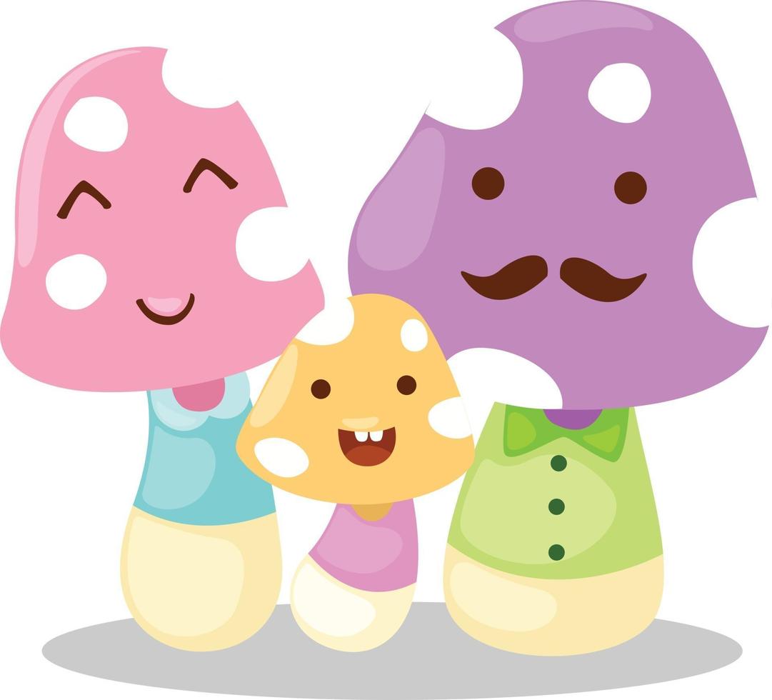 Mushrooms family illustration 2959250 Vector Art at Vecteezy