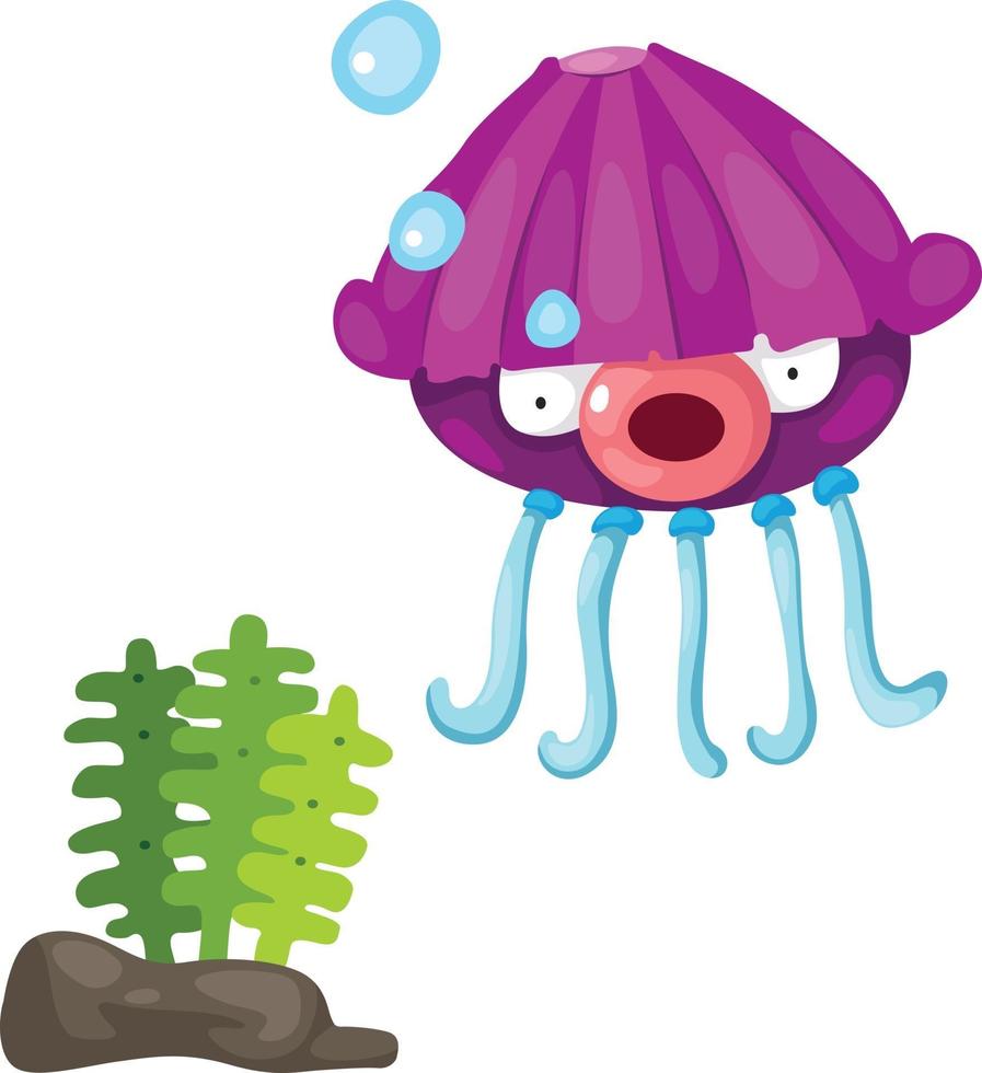 Illustration of a Jellyfish on a white background vector