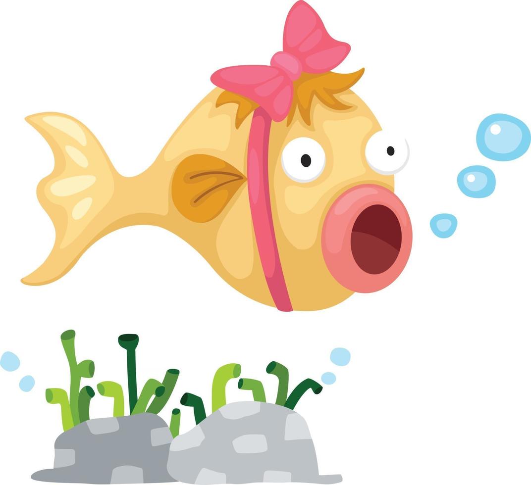 Illustration of a fish on a white background vector