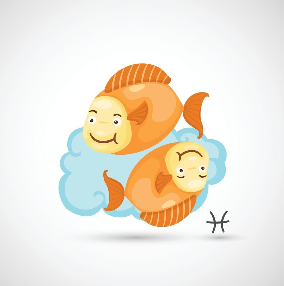 Zodiac signs - Pisces Illustration vector