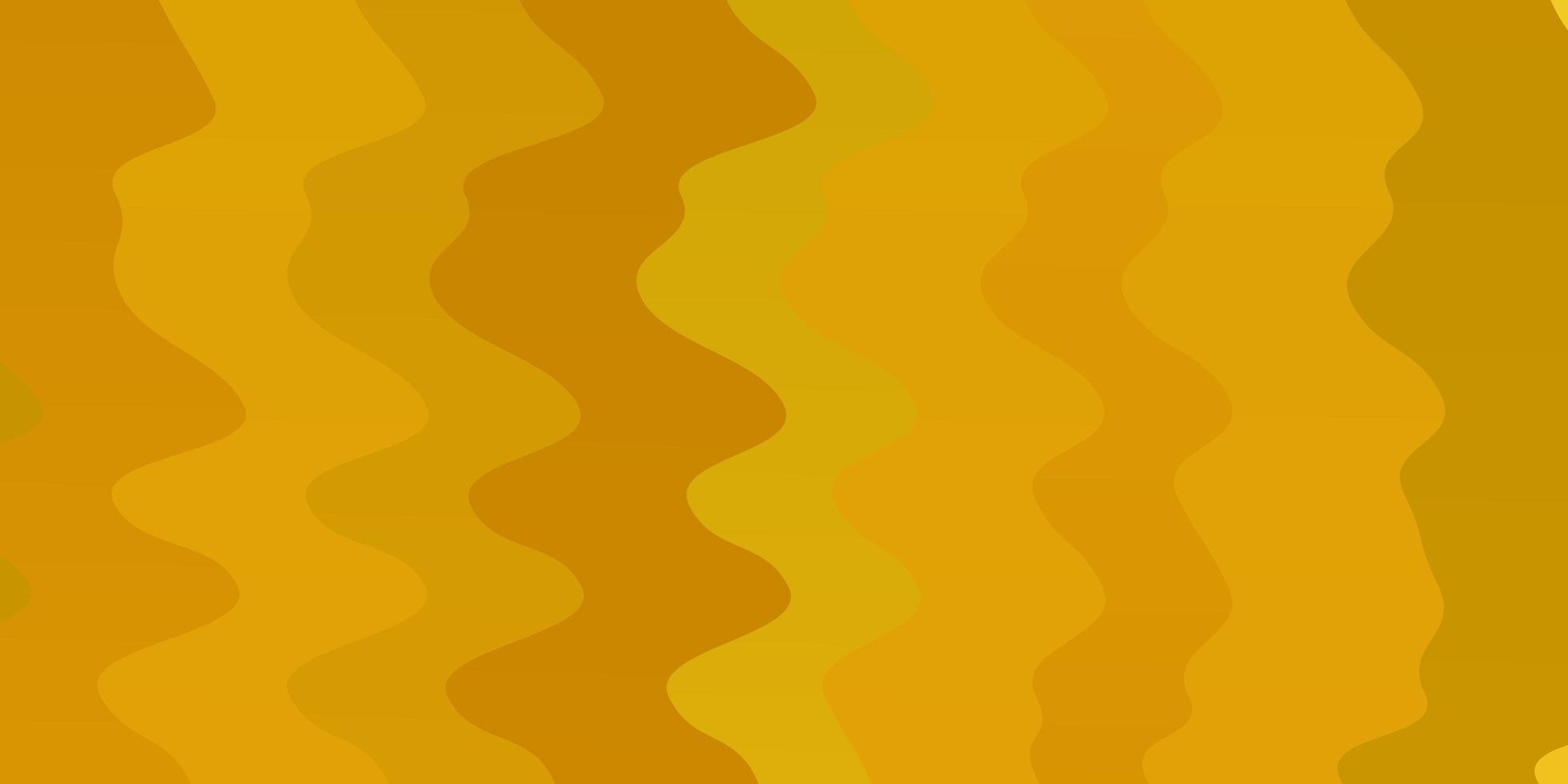 patrón de vector amarillo oscuro con líneas torcidas.