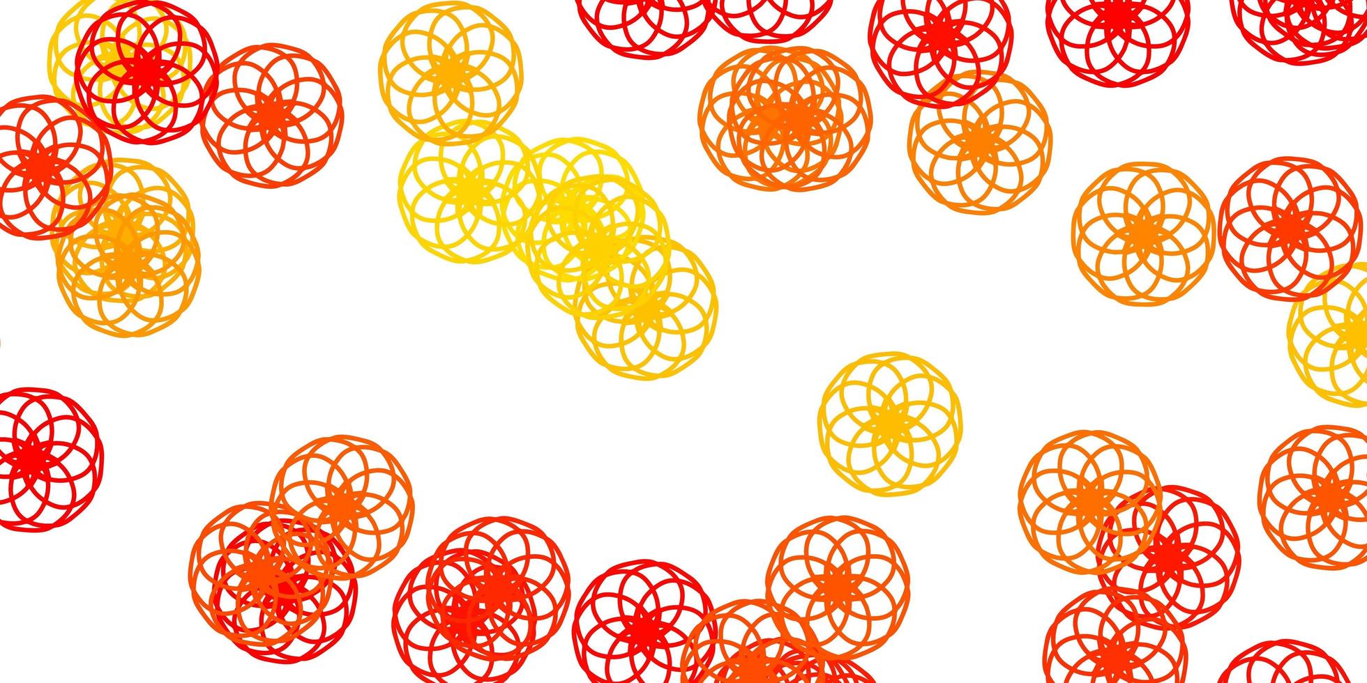 Light Orange vector background with bubbles.