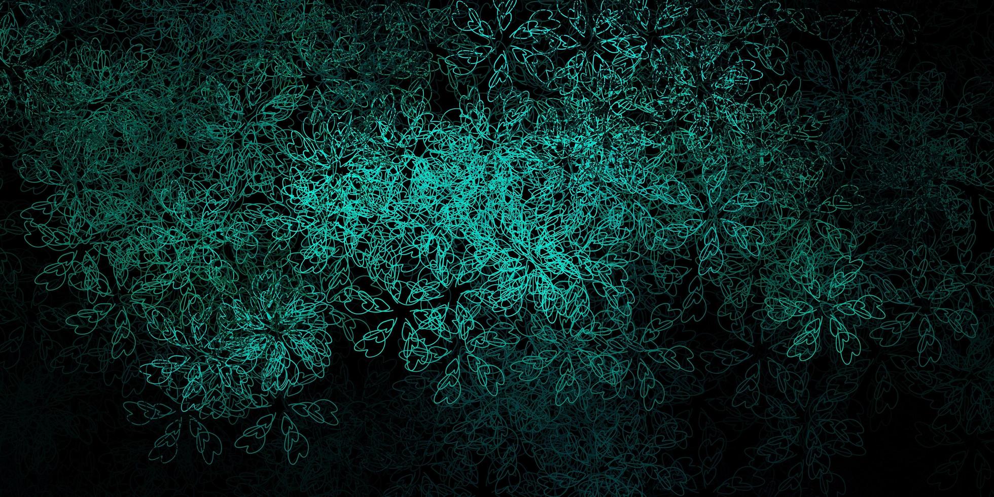 Dark blue, green vector texture with wry lines.