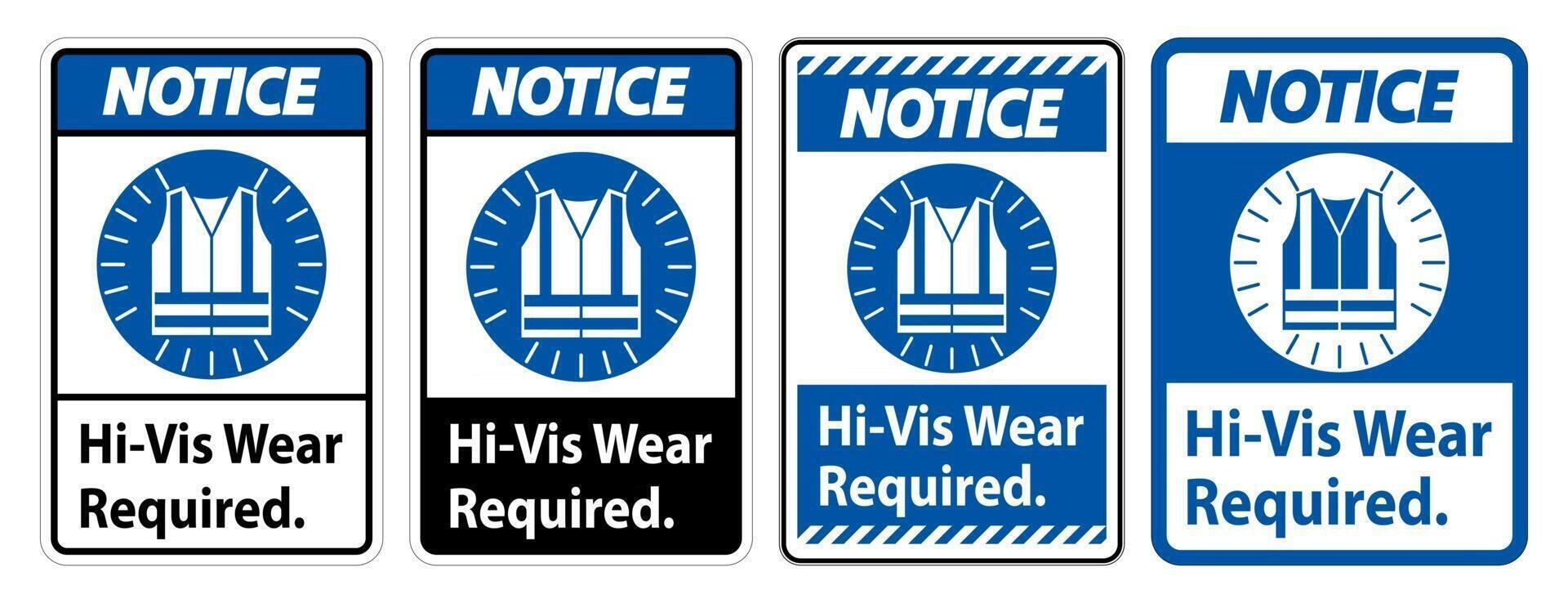 Hi-Vis Wear Required vector