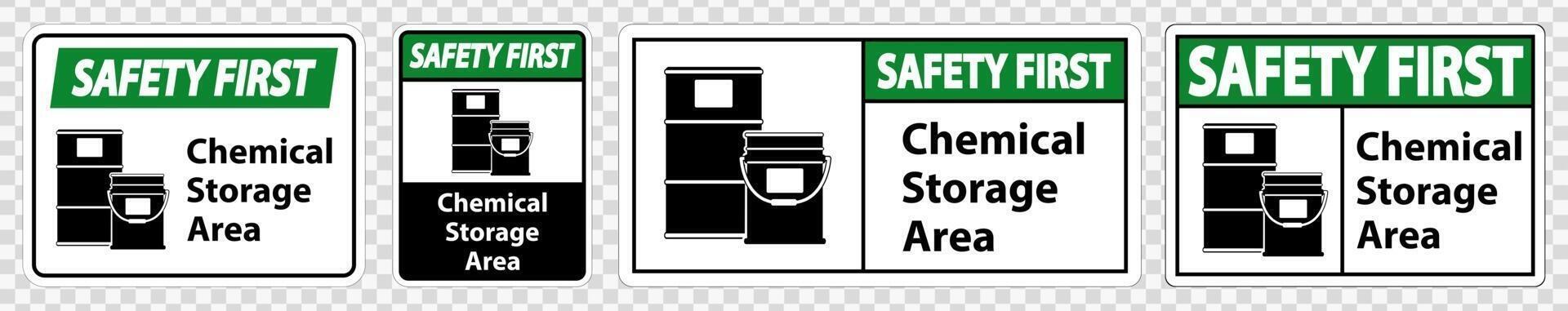 Safety First Chemical Storage Symbol vector