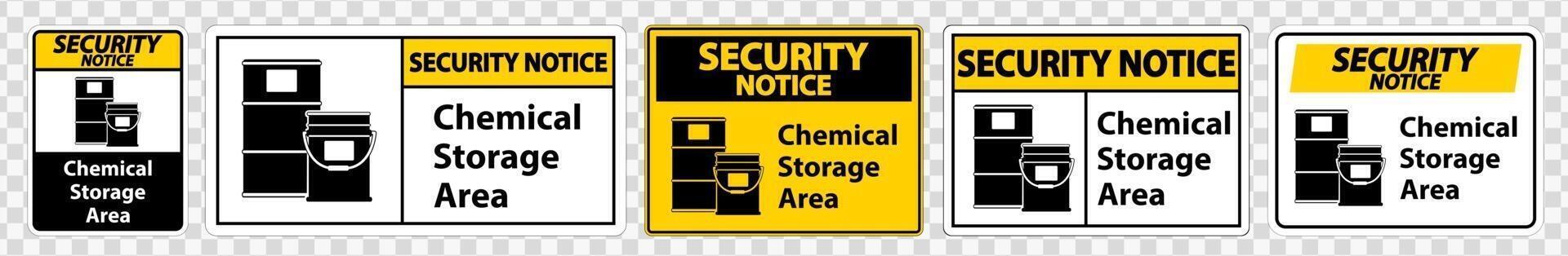 Security Notice Chemical Storage Symbol vector