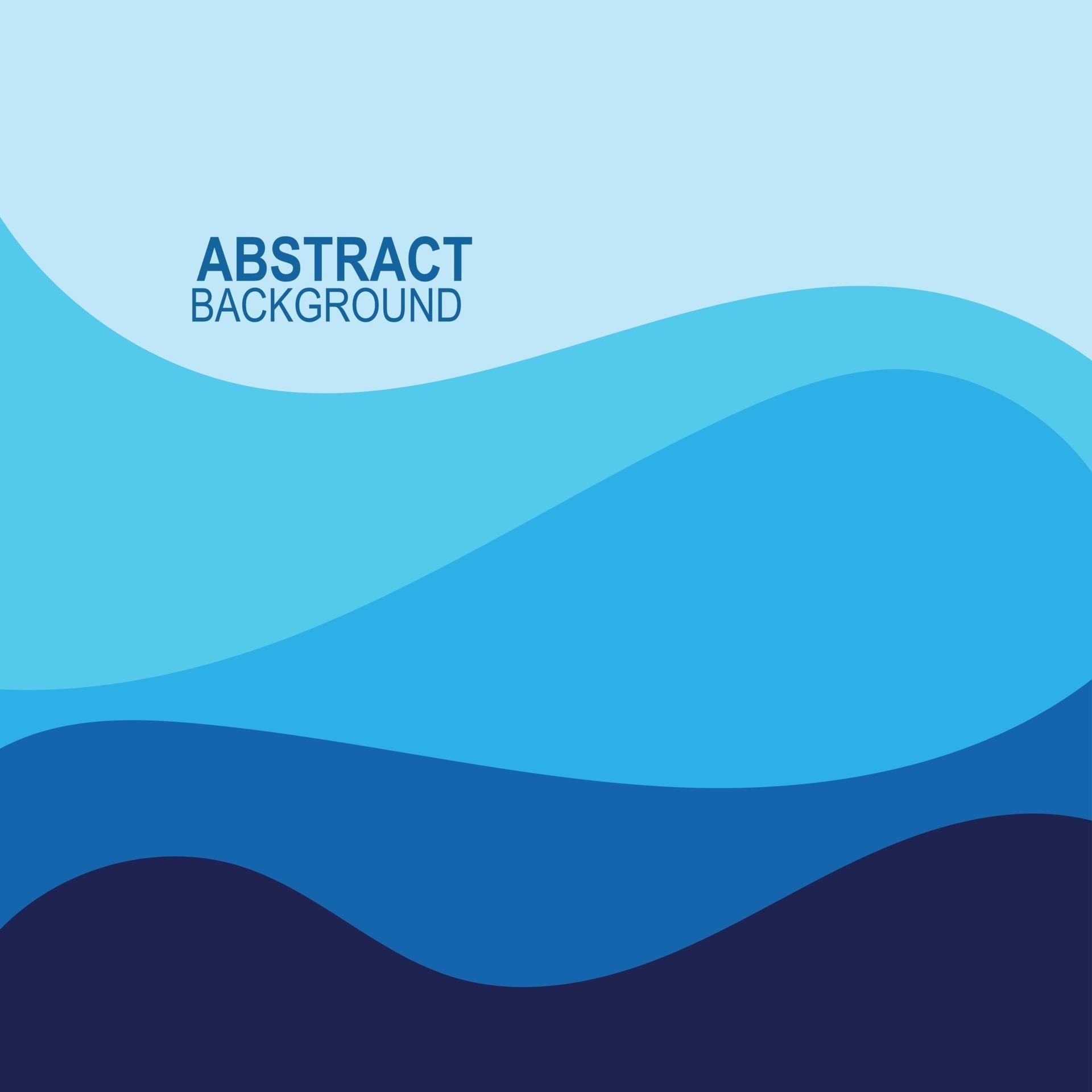 Blue Wave Vector Abstract Background Flat Design Stock Illustration