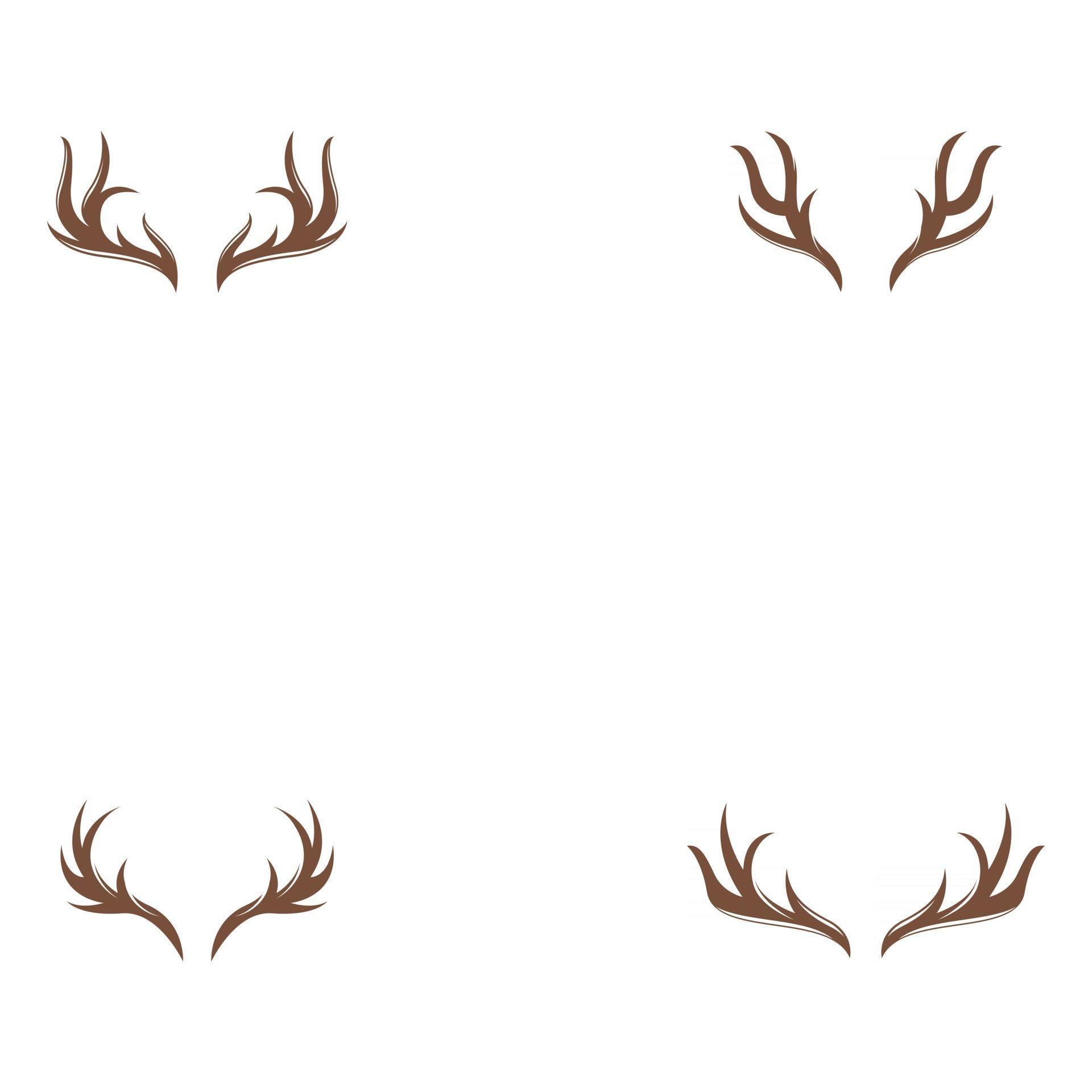 deer antler illustration logo vector templatevector 2959833 Vector Art