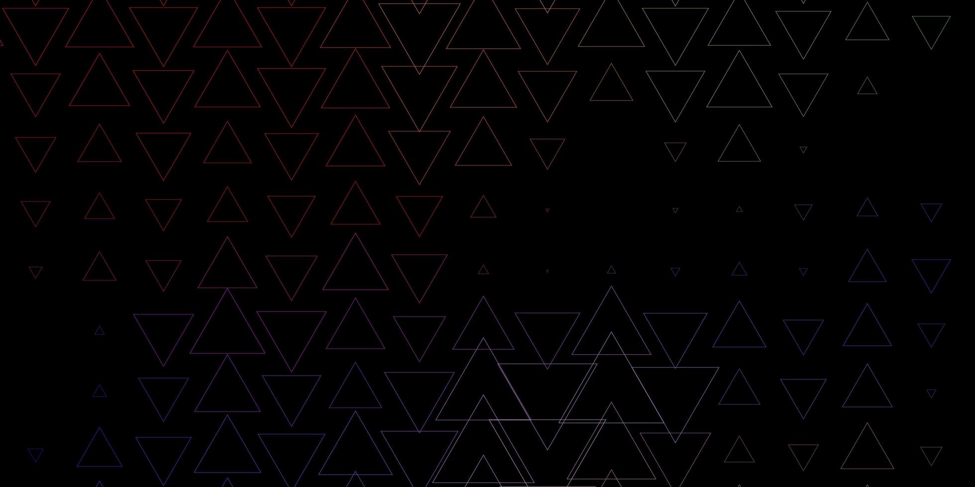 Dark Blue, Red vector texture with triangular style.