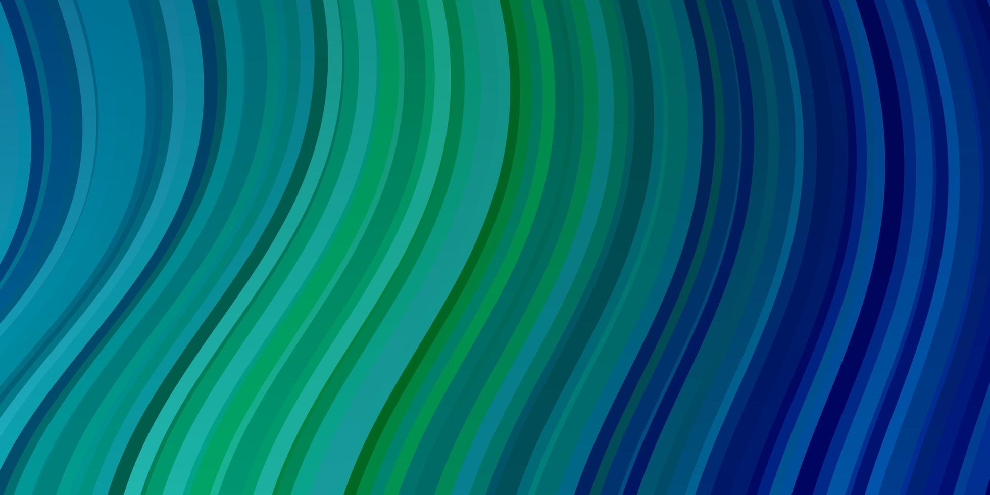 Light Blue, Green vector pattern with curves.