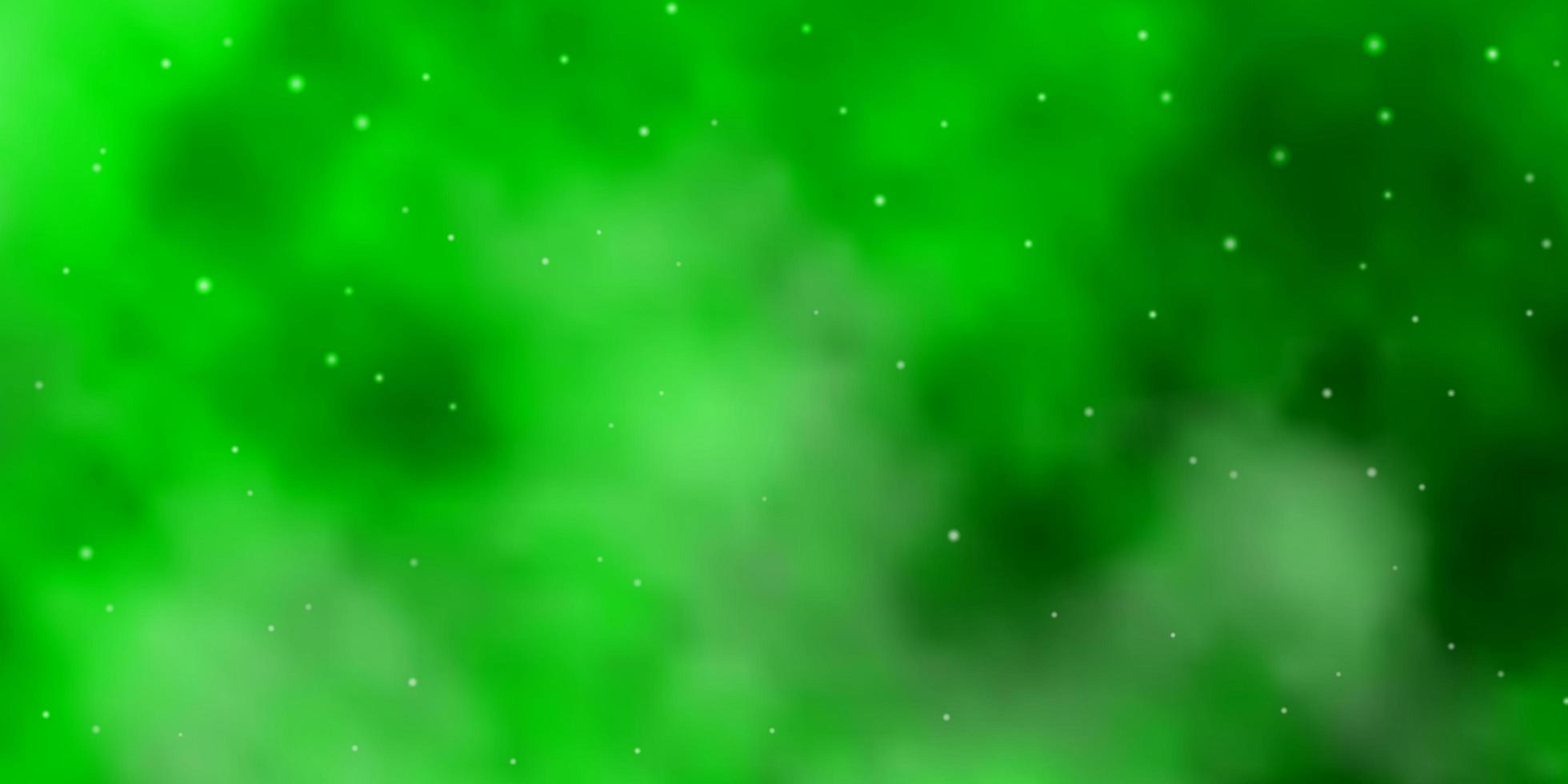 diseño de vector verde claro con estrellas brillantes.