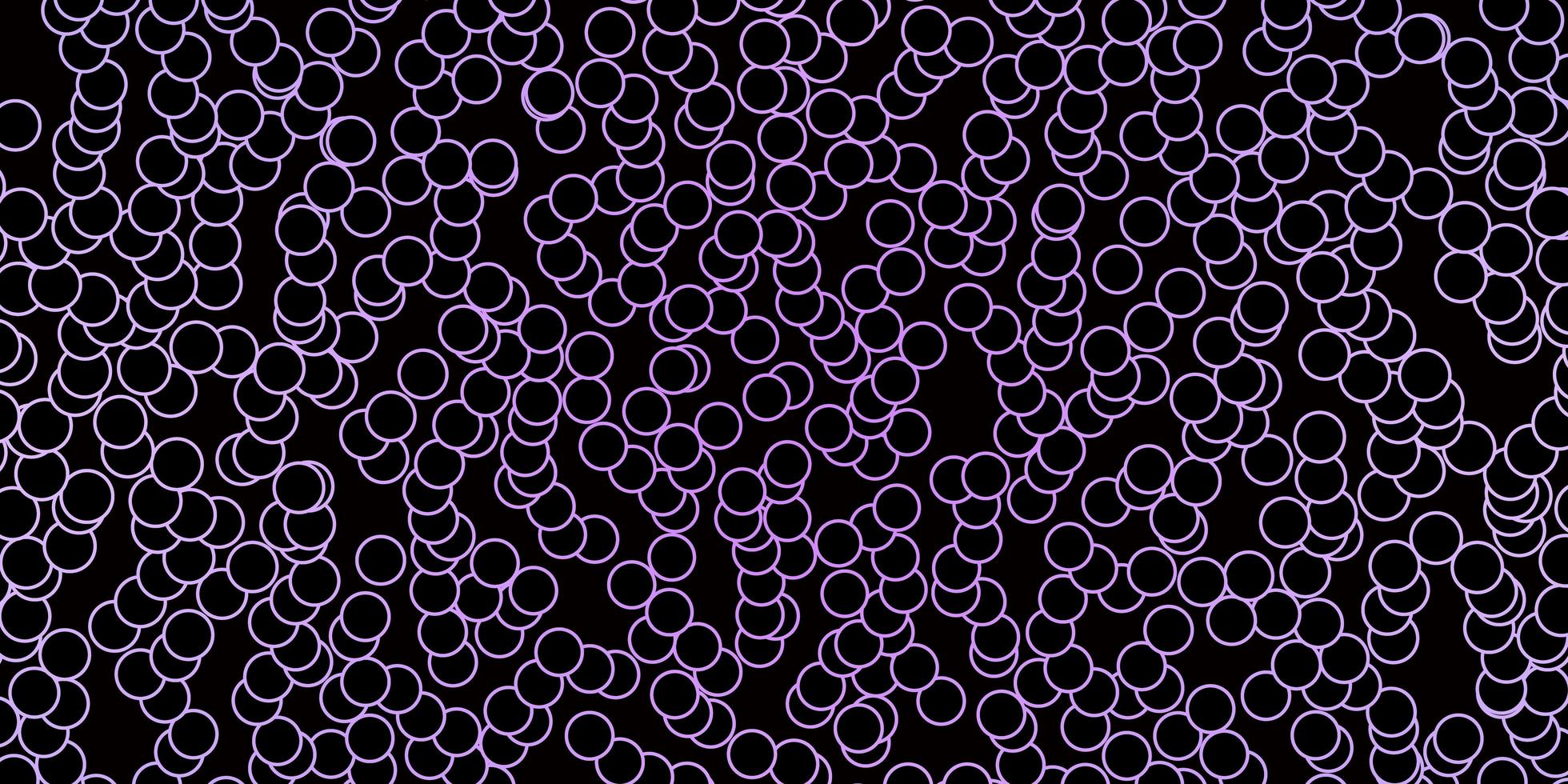 Dark Purple vector background with circles.