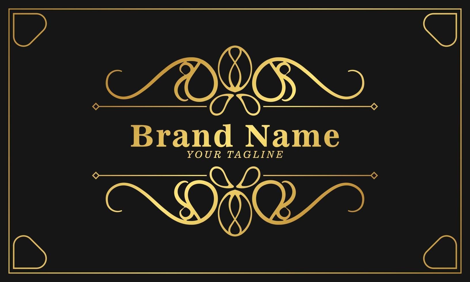 Luxury Logo template flourishes calligraphy elegant ornament lines vector