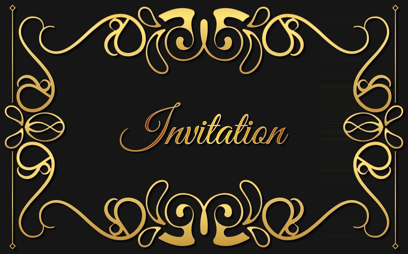 patrón ornamental de estilo de fondo de invitación de lujo vector