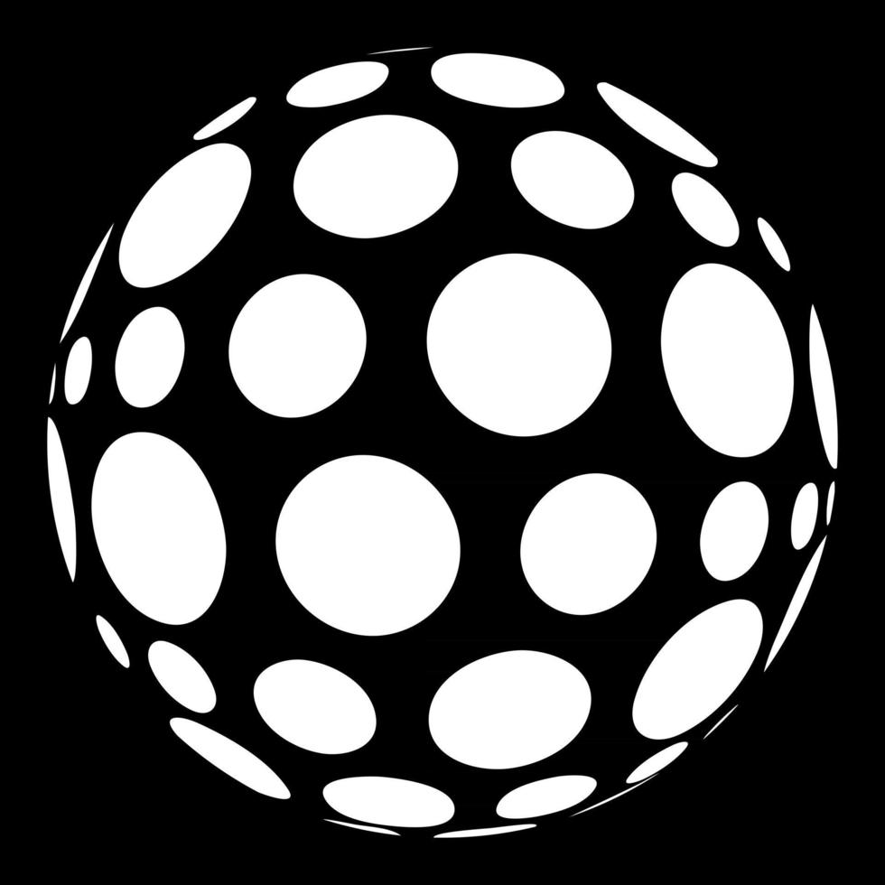 Abstract polka dots in sphere form vector