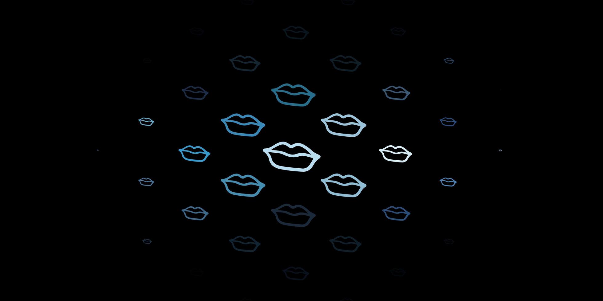 Dark BLUE vector backdrop with woman's power symbols.