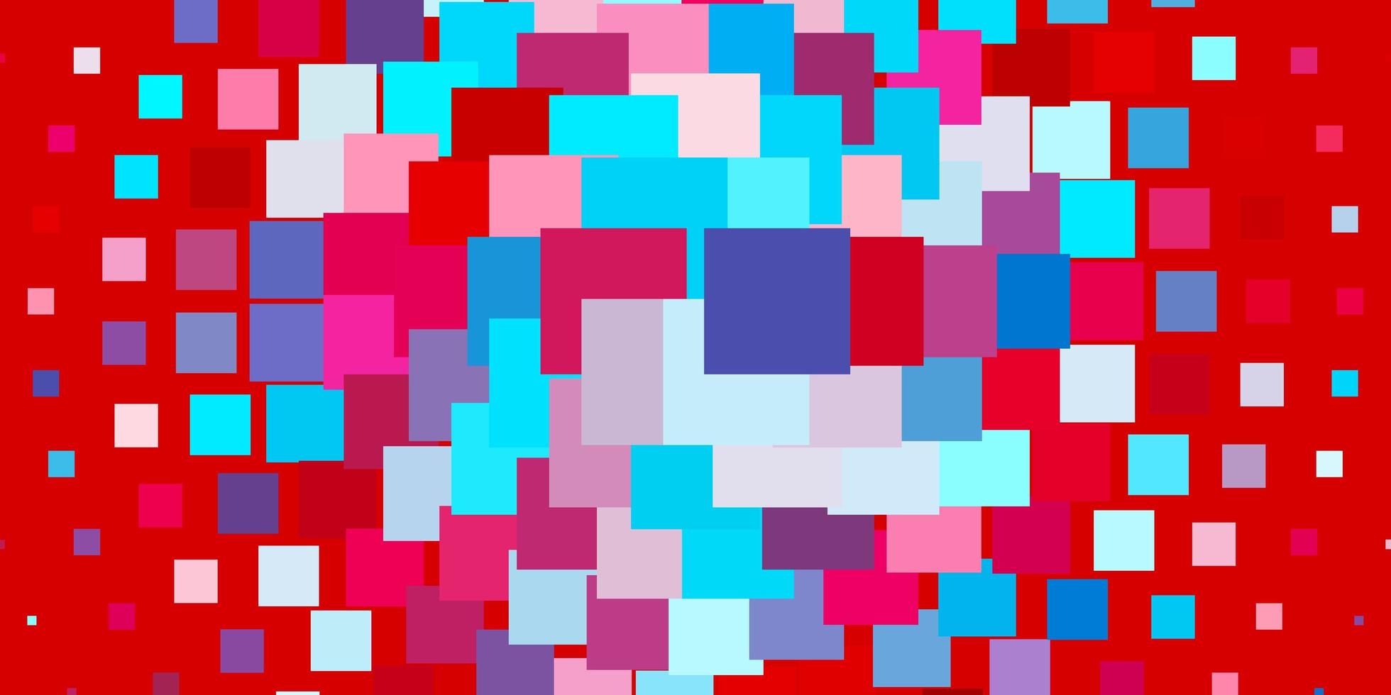 Telón de fondo de vector azul claro, rojo con rectángulos.
