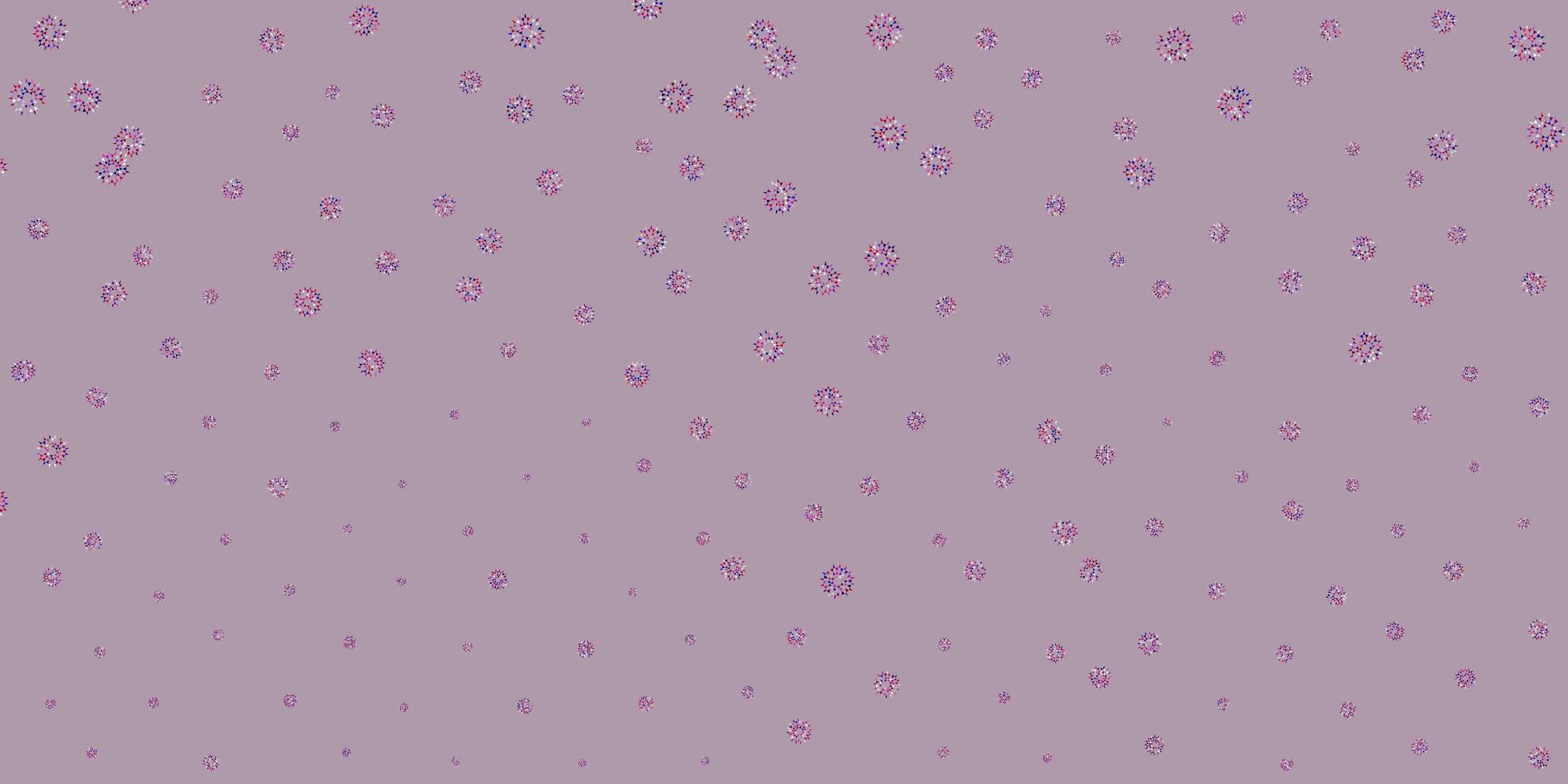 Telón de fondo natural de vector violeta claro, rosa con flores.