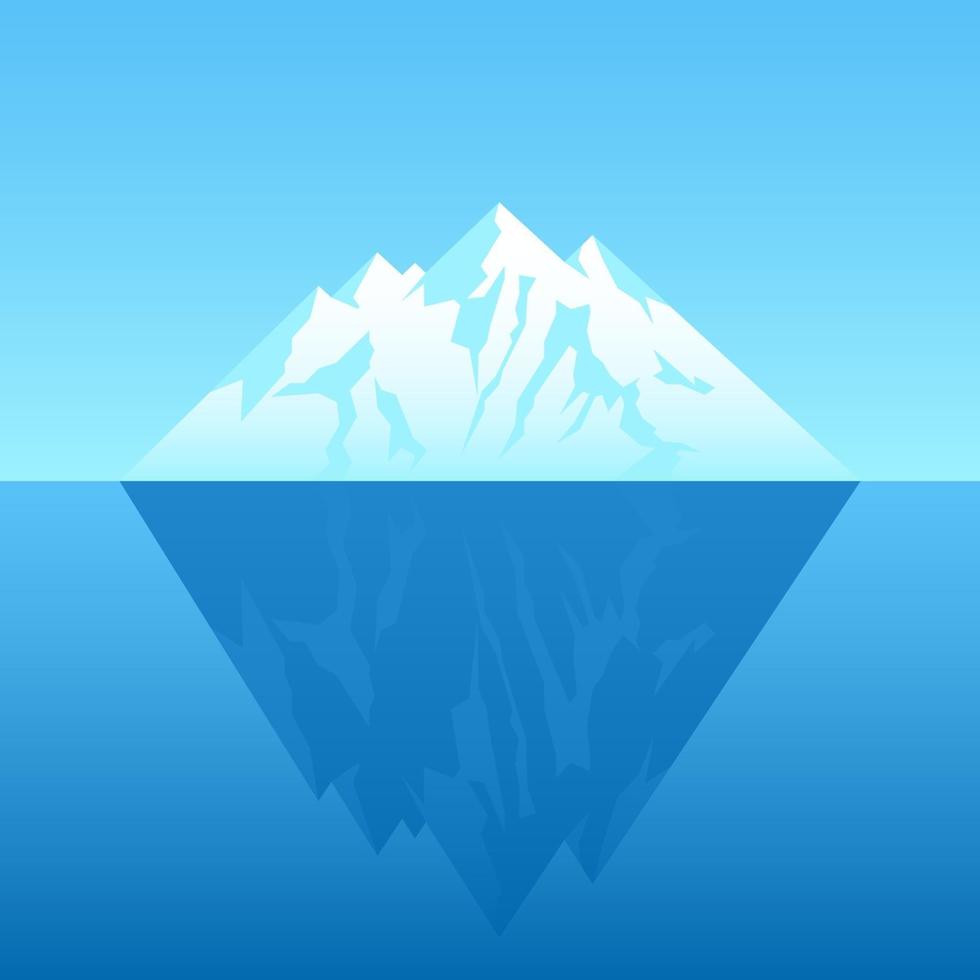 Illustration of an iceberg vector