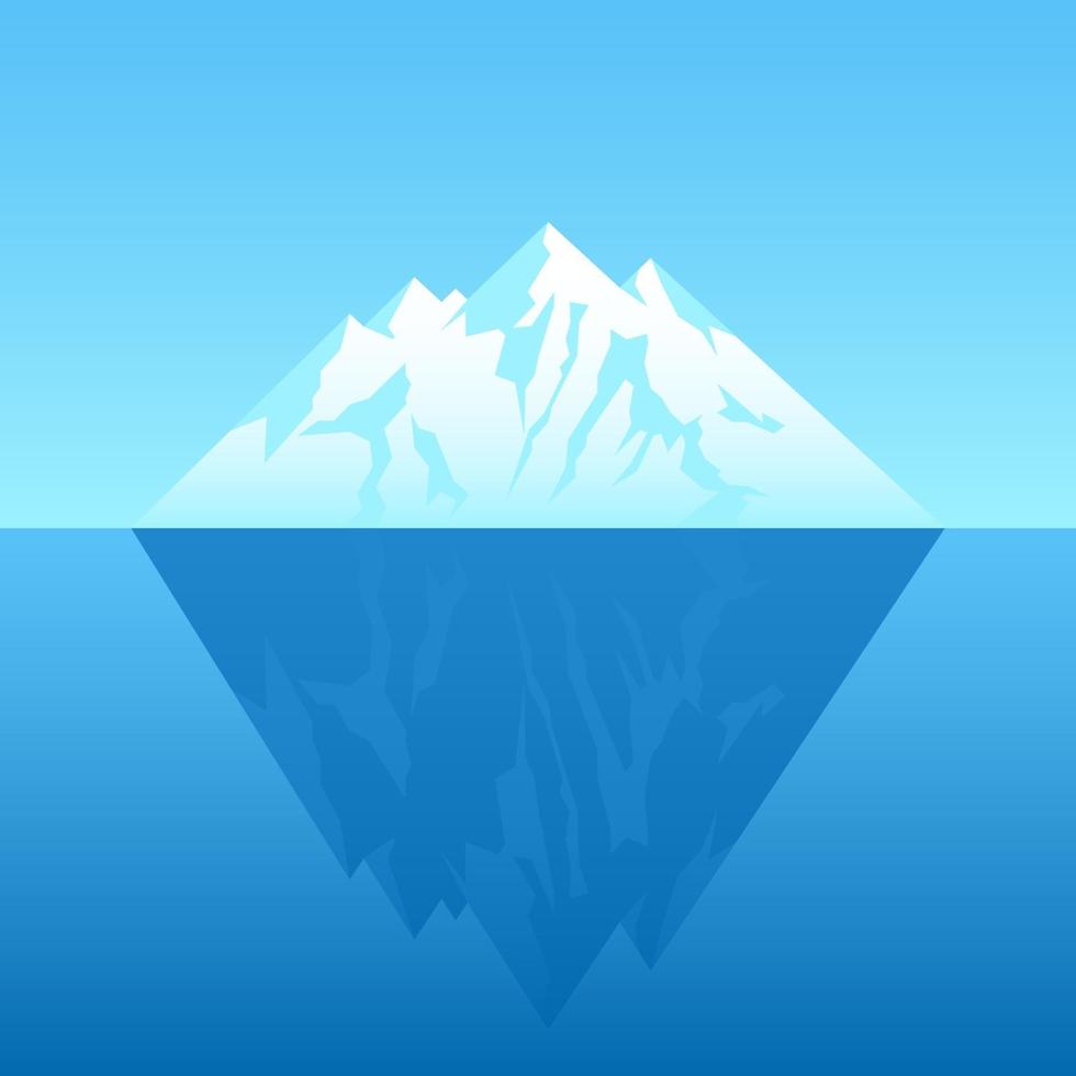 ilustración de un iceberg vector