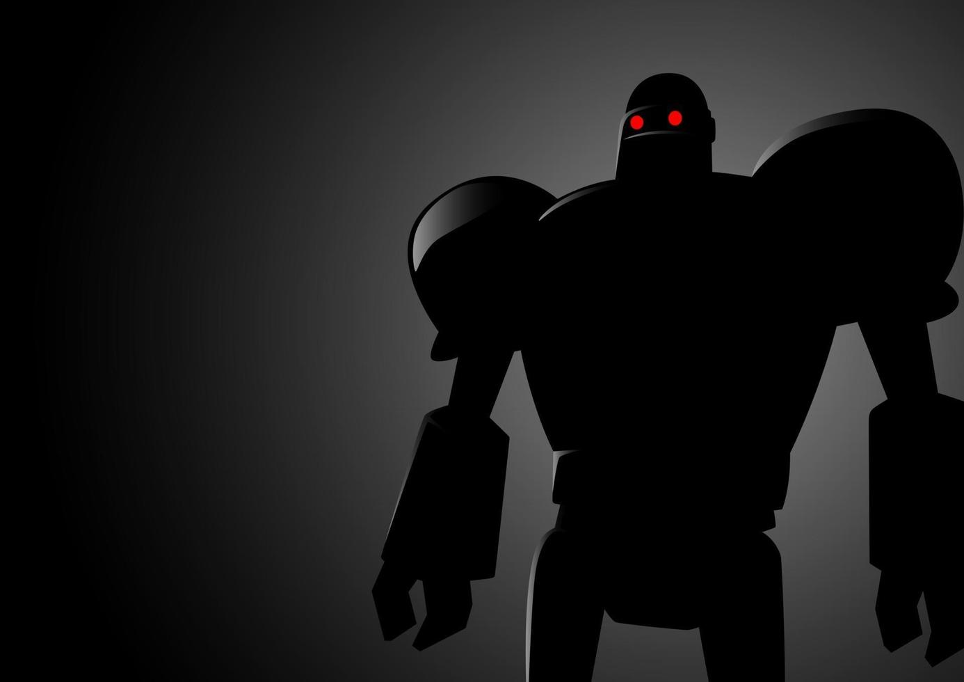Silhouette illustration of a robot vector