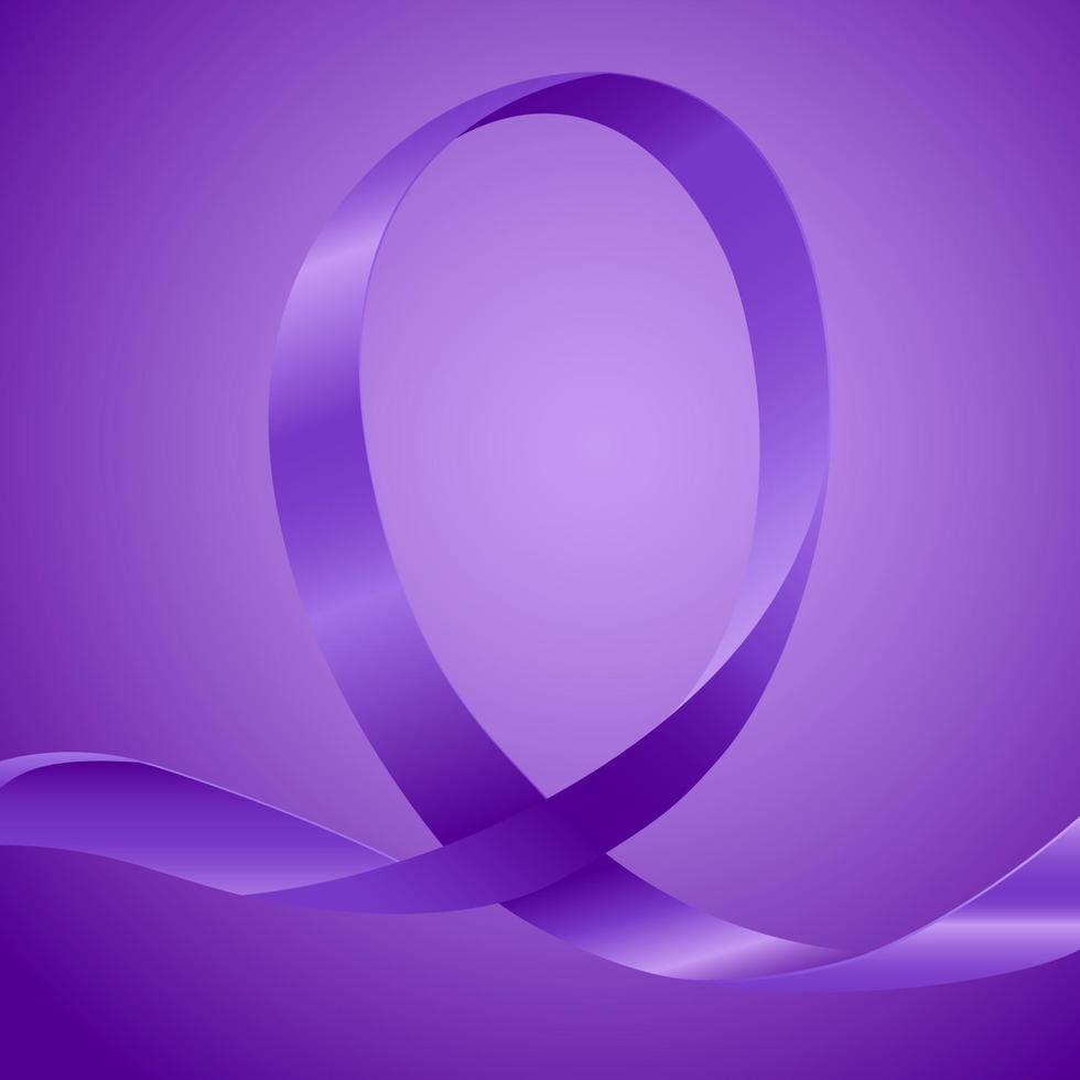 Awareness Purple Ribbon vector