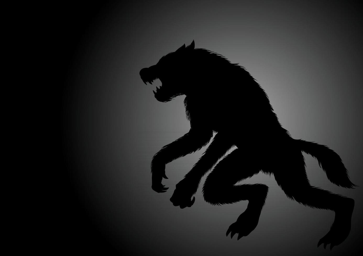 A Werewolf lurking in the dark vector