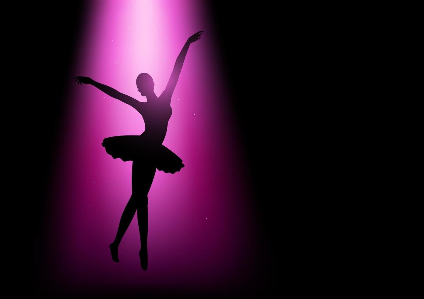 Silhouette illustration of a ballerina vector