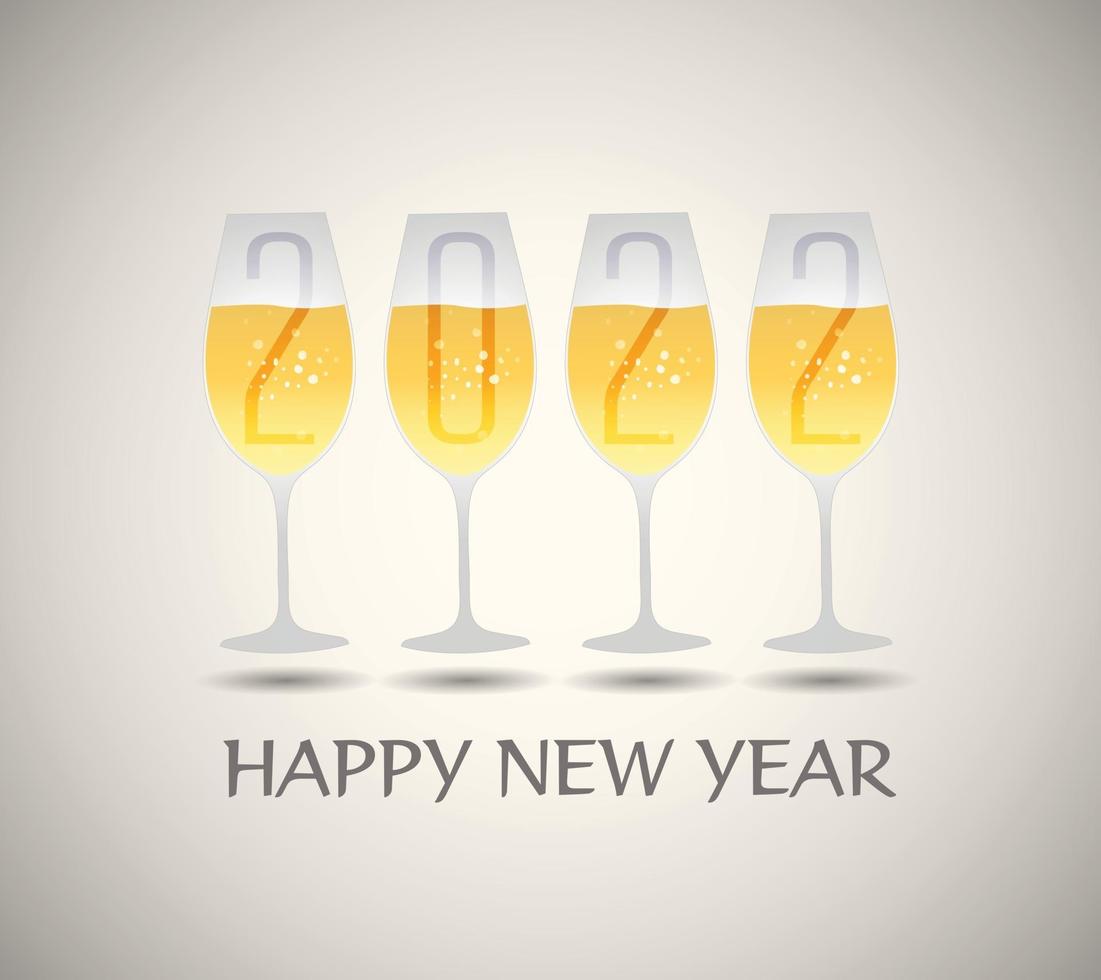 Happy New Year 2022 Lettering . Holiday Vector Illustration.