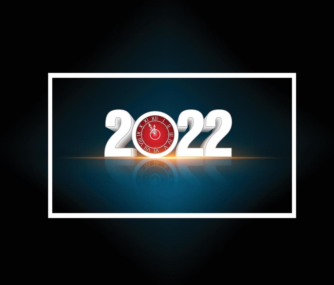 Happy New Year 2022 Lettering . Holiday Vector Illustration.