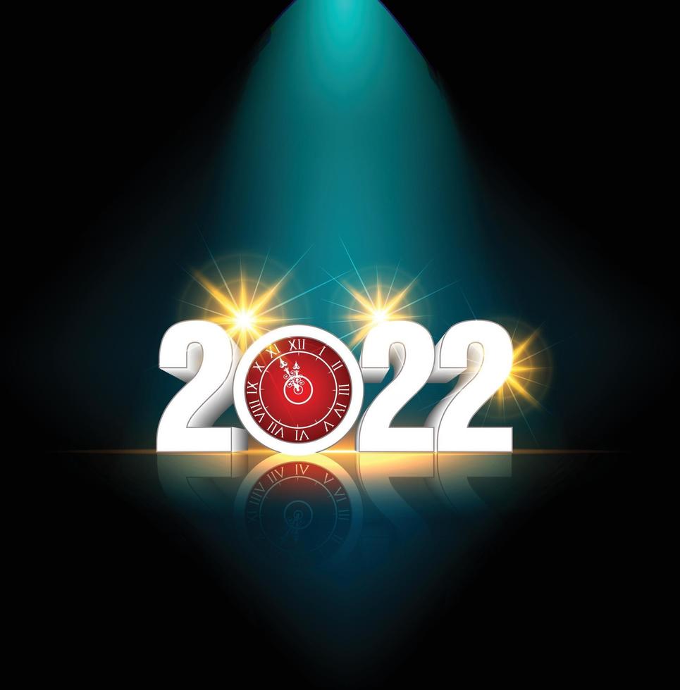 Happy New Year 2022 Lettering . Holiday Vector Illustration.