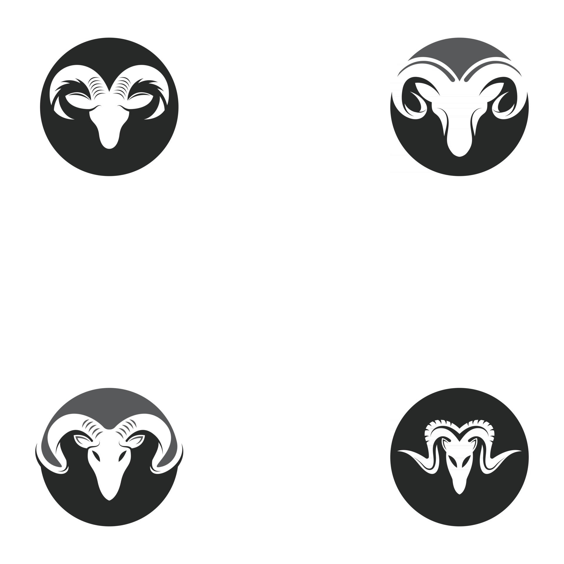 Rams head logo template silhouette icon 2960243 Vector Art at Vecteezy