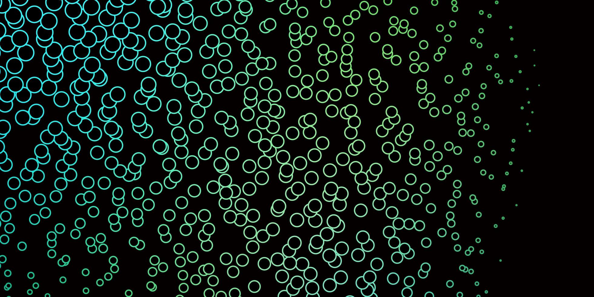 textura de vector azul oscuro, verde con círculos.