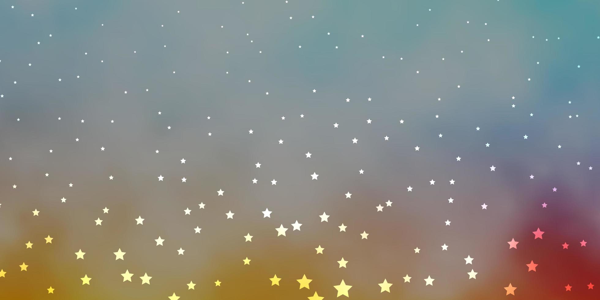 Dark Blue, Red vector texture with beautiful stars.