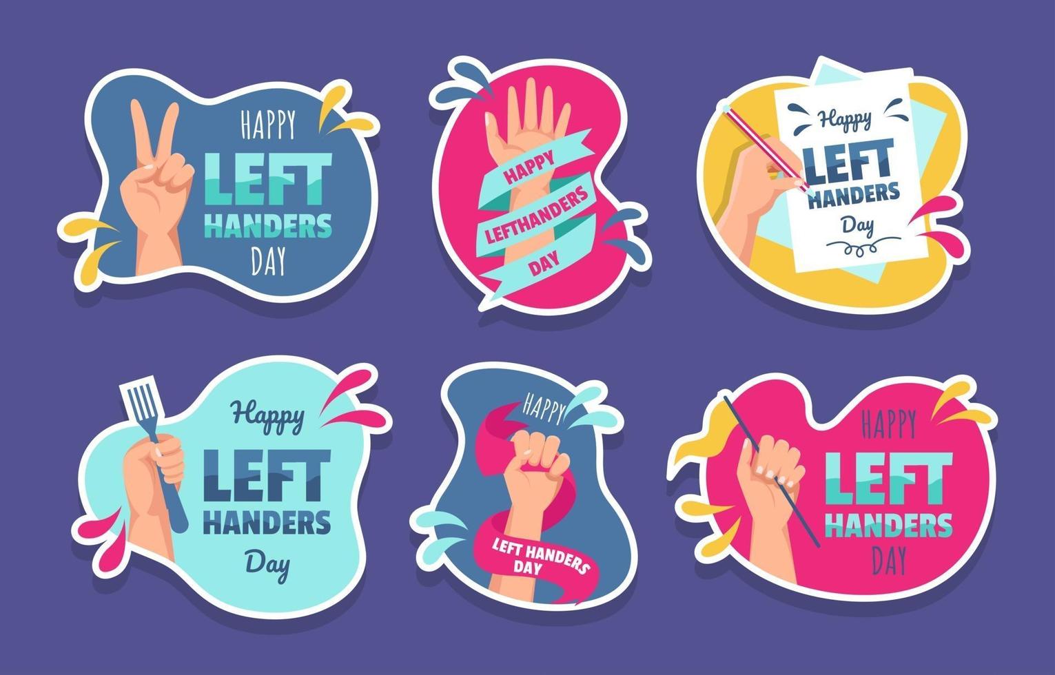 Happy Lefthanders Day vector