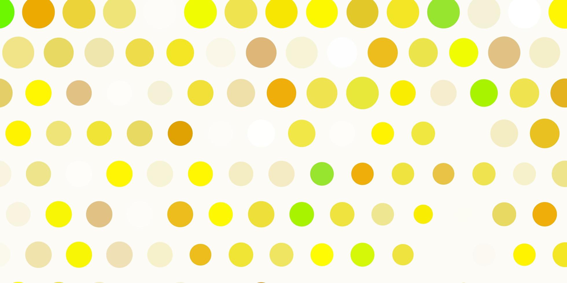 Light green, yellow vector background with spots.