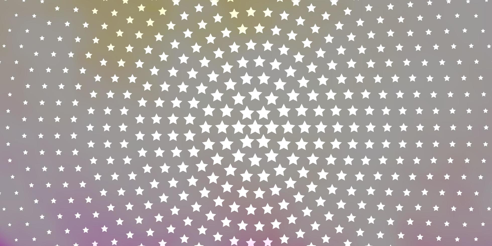 Light Pink, Yellow vector pattern with abstract stars.