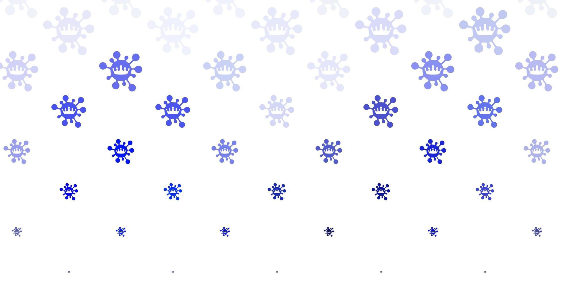 Light blue vector texture with disease symbols.