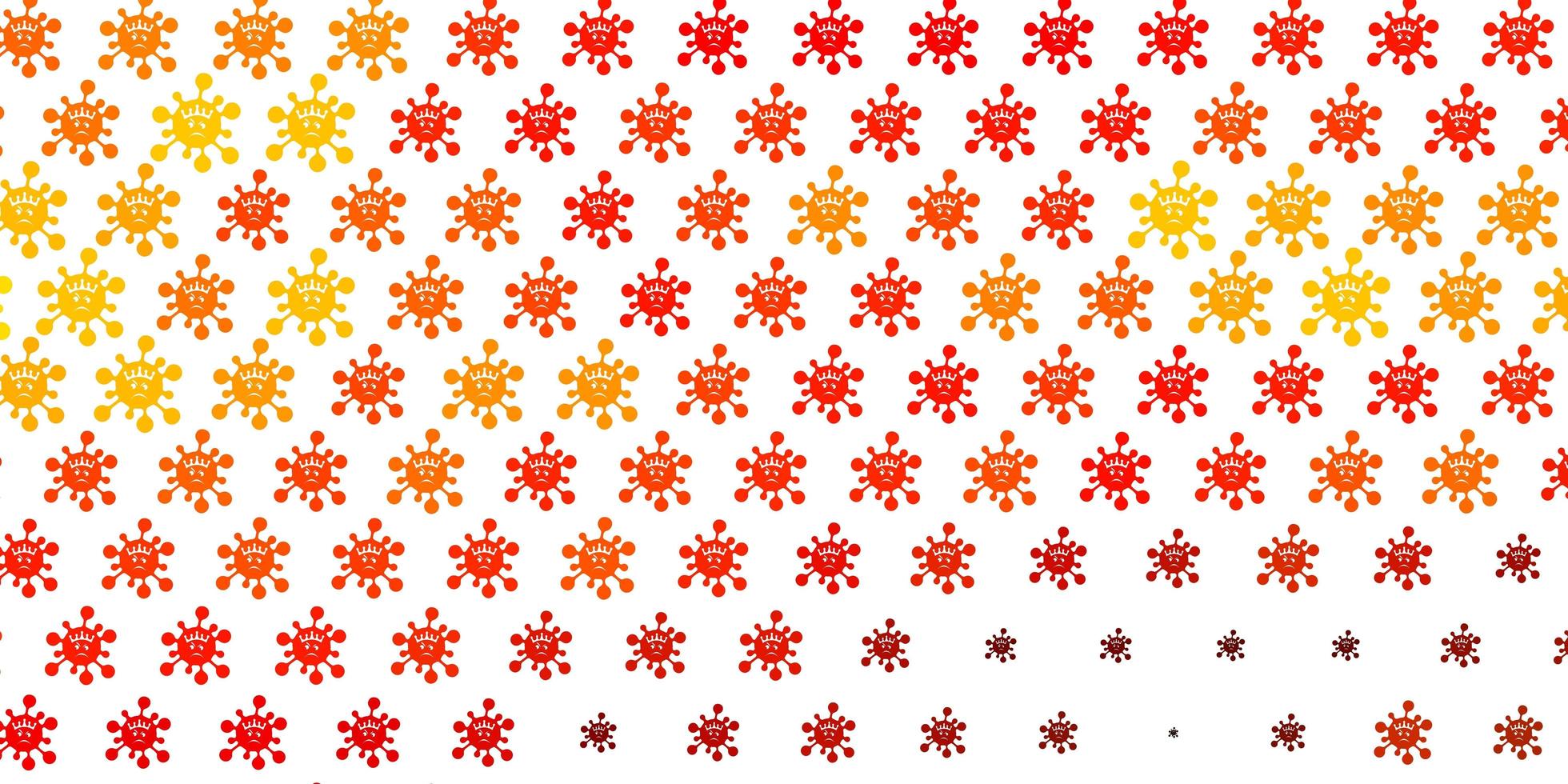 Light Orange vector template with flu signs.