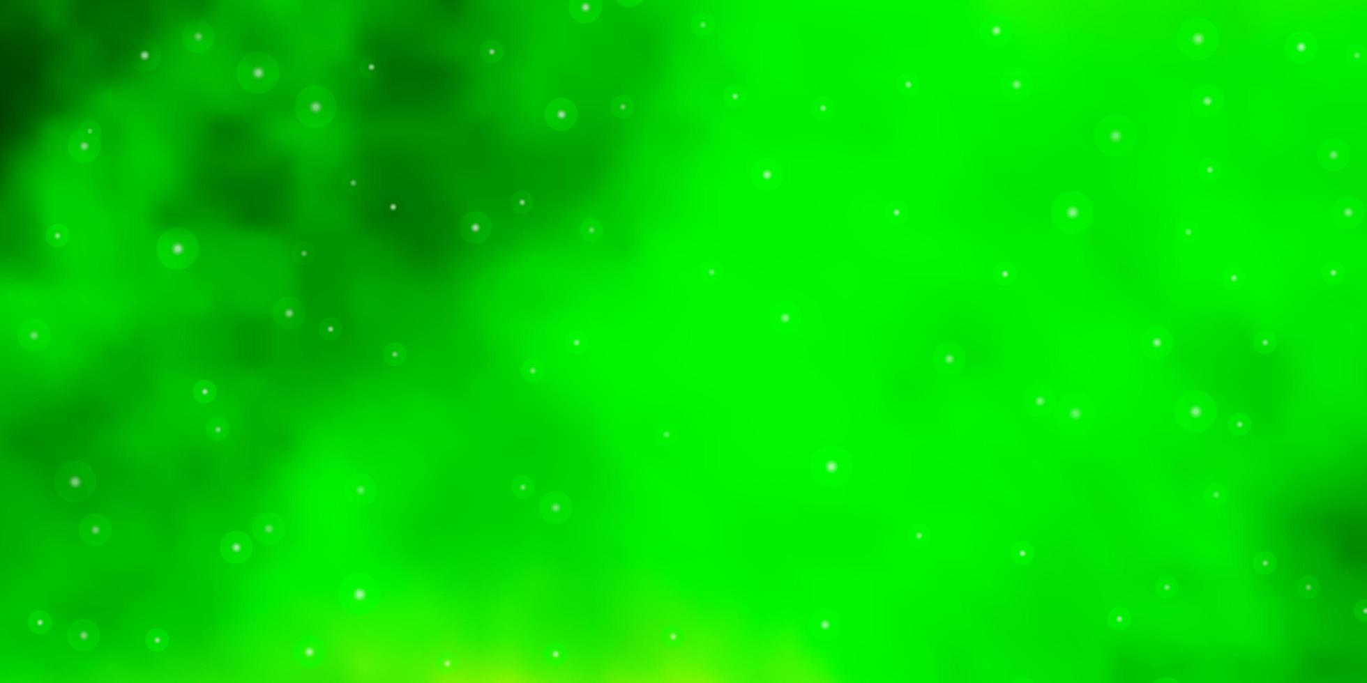 Light Green, Yellow vector background with small and big stars.